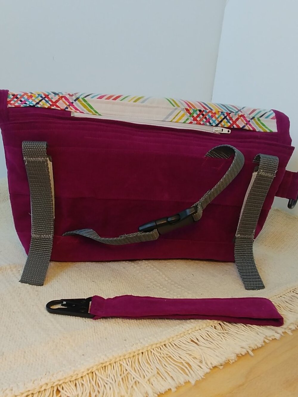 Handlebar Bag in Rainbow Stripes - Picture 5 of 7
